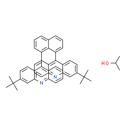 ChemSpider 2D Image | 2-Propanol - 9,9'-(1,8-naphthalenediyl)bis[3-(2-methyl-2-propanyl)acridine] (1:1) | C47H46N2O