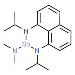ChemSpider 2D Image | 1,3-Diisopropyl-N,N-dimethyl-1H-naphtho[1,8-de][1,3,2]diazastibinin-2(3H)-amine | C18H26N3Sb
