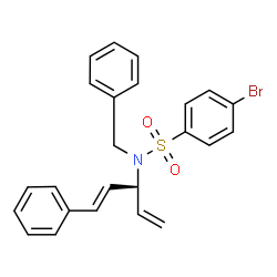 ChemSpider 2D Image | N-Benzyl-4-bromo-N-[(1E,3S)-1-phenyl-1,4-pentadien-3-yl]benzenesulfonamide | C24H22BrNO2S