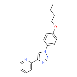 ChemSpider 2D Image | 2-[1-(4-Butoxyphenyl)-1H-1,2,3-triazol-4-yl]pyridine | C17H18N4O