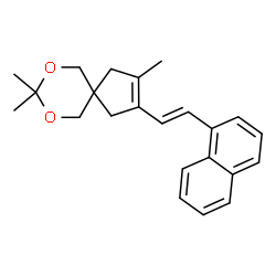 ChemSpider 2D Image | 2,8,8-Trimethyl-3-[(E)-2-(1-naphthyl)vinyl]-7,9-dioxaspiro[4.5]dec-2-ene | C23H26O2