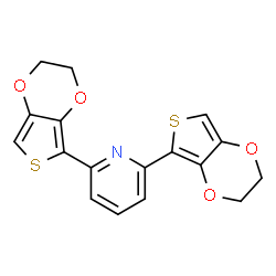 ChemSpider 2D Image | 2,6-Di(2,3-dihydrothieno[3,4-b][1,4]dioxin-5-yl)pyridine | C17H13NO4S2