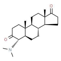 ChemSpider 2D Image | (4alpha,5alpha)-4-(Dimethylamino)androstane-3,17-dione | C21H33NO2