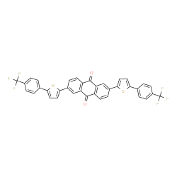 ChemSpider 2D Image | 2,6-Bis{5-[4-(trifluoromethyl)phenyl]-2-thienyl}-9,10-anthraquinone | C36H18F6O2S2