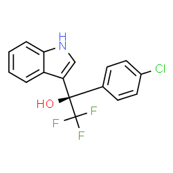 ChemSpider 2D Image | (1R)-1-(4-Chlorophenyl)-2,2,2-trifluoro-1-(1H-indol-3-yl)ethanol | C16H11ClF3NO