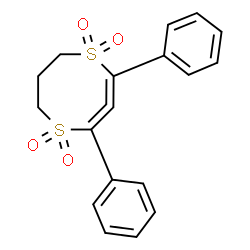 ChemSpider 2D Image | 2,4-diphenyl-1$l^{6},5$l^{6}-dithiacycloocta-2,3-diene 1,1,5,5-tetraoxide | C18H16O4S2