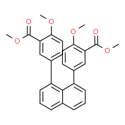 ChemSpider 2D Image | Dimethyl 3,3'-(1,8-naphthalenediyl)bis(6-methoxybenzoate) | C28H24O6