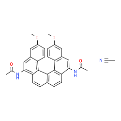 ChemSpider 2D Image | N,N'-(3,14-Dimethoxy-6,11-hexahelicenediyl)diacetamide - acetonitrile (1:1) | C34H29N3O4