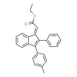 ChemSpider 2D Image | Ethyl (2E)-[3-(4-methylphenyl)-2-phenyl-1H-inden-1-ylidene]acetate | C26H22O2