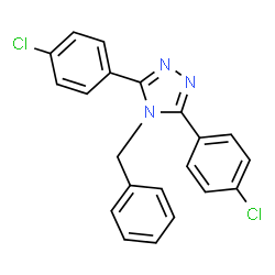 ChemSpider 2D Image | 4-Benzyl-3,5-bis(4-chlorophenyl)-4H-1,2,4-triazole | C21H15Cl2N3