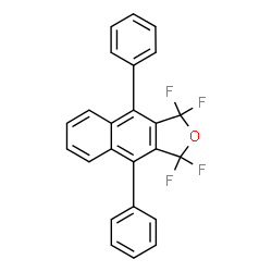 ChemSpider 2D Image | 1,1,3,3-Tetrafluoro-4,9-diphenyl-1,3-dihydronaphtho[2,3-c]furan | C24H14F4O