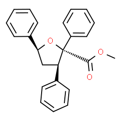 ChemSpider 2D Image | Methyl (5S)-2,5-anhydro-3,4-dideoxy-2,3,5-triphenyl-L-erythro-pentonate | C24H22O3