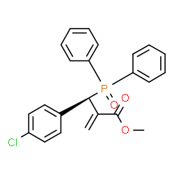 ChemSpider 2D Image | Methyl 2-[(R)-(4-chlorophenyl)(diphenylphosphoryl)methyl]acrylate | C23H20ClO3P