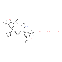 ChemSpider 2D Image | 4,4'-[1H-Pyrrole-2,5-diylbis(1H-pyrrol-2-ylmethylylidene)]bis[2,6-bis(2-methyl-2-propanyl)-2,5-cyclohexadien-1-one] - methanol hydrate (1:2:1) | C44H61N3O5