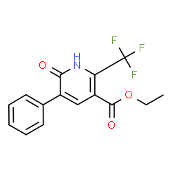 ChemSpider 2D Image | Ethyl 6-oxo-5-phenyl-2-(trifluoromethyl)-1,6-dihydro-3-pyridinecarboxylate | C15H12F3NO3