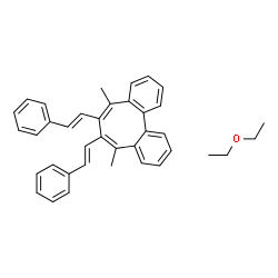 ChemSpider 2D Image | Ethoxyethane - 5,8-dimethyl-6,7-bis[(E)-2-phenylvinyl]dibenzo[a,c][8]annulene (1:1) | C38H38O