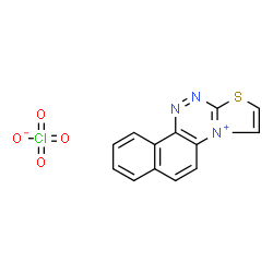 ChemSpider 2D Image | Naphtho[2,1-e][1,3]thiazolo[2,3-c][1,2,4]triazin-4-ium perchlorate | C13H8ClN3O4S