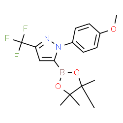 ChemSpider 2D Image | 1-(4-Methoxyphenyl)-5-(4,4,5,5-tetramethyl-1,3,2-dioxaborolan-2-yl)-3-(trifluoromethyl)-1H-pyrazole | C17H20BF3N2O3