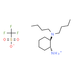 ChemSpider 2D Image | (1R,2R)-2-(Dibutylamino)cyclohexanaminium trifluoromethanesulfonate | C15H31F3N2O3S
