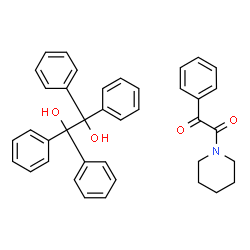 ChemSpider 2D Image | 1-Phenyl-2-(1-piperidinyl)-1,2-ethanedione - 1,1,2,2-tetraphenyl-1,2-ethanediol (1:1) | C39H37NO4