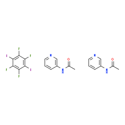 ChemSpider 2D Image | N-(3-Pyridinyl)acetamide - 1,2,4,5-tetrafluoro-3,6-diiodobenzene (2:1) | C20H16F4I2N4O2
