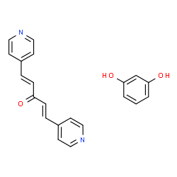 ChemSpider 2D Image | (1E,4E)-1,5-Di(4-pyridinyl)-1,4-pentadien-3-one - 1,3-benzenediol (1:1) | C21H18N2O3