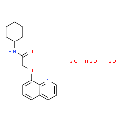 ChemSpider 2D Image | N-Cyclohexyl-2-(8-quinolinyloxy)acetamide trihydrate | C17H26N2O5