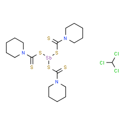 ChemSpider 2D Image | Tris(1-piperidinylcarbonothioyl) antimonotrithioite - chloroform (1:1) | C19H31Cl3N3S6Sb