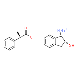 ChemSpider 2D Image | (1S,2R)-2-Hydroxy-1-indanaminium (2R)-2-phenylpropanoate | C18H21NO3