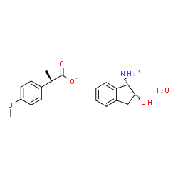 ChemSpider 2D Image | (1S,2R)-2-Hydroxy-1-indanaminium (2R)-2-(4-methoxyphenyl)propanoate hydrate (1:1:1) | C19H25NO5