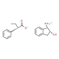 ChemSpider 2D Image | (1S,2R)-2-Hydroxy-1-indanaminium (2S)-2-phenylbutanoate | C19H23NO3