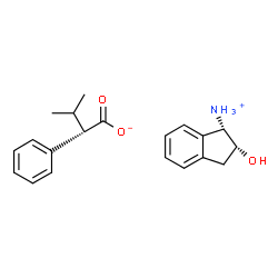 ChemSpider 2D Image | (1S,2R)-2-Hydroxy-1-indanaminium (2S)-3-methyl-2-phenylbutanoate | C20H25NO3