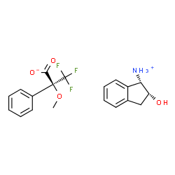 ChemSpider 2D Image | (1S,2R)-2-Hydroxy-1-indanaminium (2S)-3,3,3-trifluoro-2-methoxy-2-phenylpropanoate | C19H20F3NO4