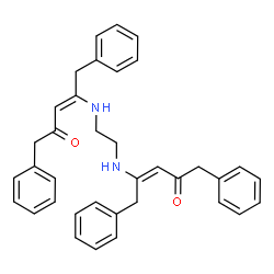 ChemSpider 2D Image | (3E,3'Z)-4,4'-(1,2-Ethanediyldiimino)bis(1,5-diphenyl-3-penten-2-one) | C36H36N2O2