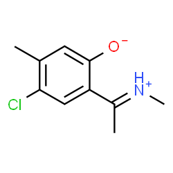 ChemSpider 2D Image | 4-Chloro-5-methyl-2-[(1E)-1-(methyliminio)ethyl]phenolate | C10H12ClNO