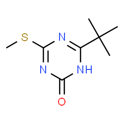 ChemSpider 2D Image | 4-(2-Methyl-2-propanyl)-6-(methylsulfanyl)-1,3,5-triazin-2(1H)-one | C8H13N3OS