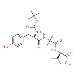 ChemSpider 2D Image | Methyl N-{[(2-methyl-2-propanyl)oxy]carbonyl}-D-tyrosyl-2-methylalanyl-D-valinate | C24H37N3O7