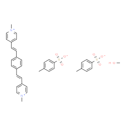 ChemSpider 2D Image | 4,4'-[1,4-Phenylenedi(E)-2,1-ethenediyl]bis(1-methylpyridinium) 4-methylbenzenesulfonate - methanol (1:2:1) | C37H40N2O7S2