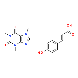 ChemSpider 2D Image | (2E)-3-(4-Hydroxyphenyl)acrylic acid - 1,3,7-trimethyl-3,7-dihydro-1H-purine-2,6-dione (1:1) | C17H18N4O5