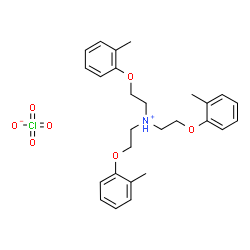 ChemSpider 2D Image | 2-(2-Methylphenoxy)-N,N-bis[2-(2-methylphenoxy)ethyl]ethanaminium perchlorate | C27H34ClNO7
