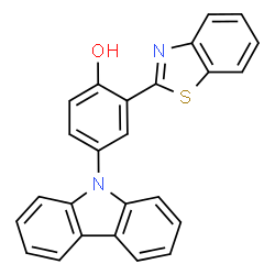 ChemSpider 2D Image | 2-(1,3-Benzothiazol-2-yl)-4-(9H-carbazol-9-yl)phenol | C25H16N2OS