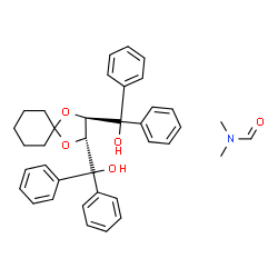 ChemSpider 2D Image | N,N-Dimethylformamide - (2R,3R)-1,4-dioxaspiro[4.5]decane-2,3-diylbis(diphenylmethanol) (1:1) | C37H41NO5