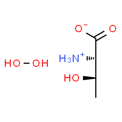 ChemSpider 2D Image | (2S,3R)-2-Ammonio-3-hydroxybutanoate - hydrogen peroxide (1:1) | C4H11NO5
