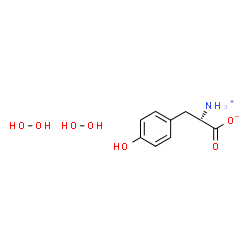 ChemSpider 2D Image | (2S)-2-Ammonio-3-(4-hydroxyphenyl)propanoate - hydrogen peroxide (1:2) | C9H15NO7