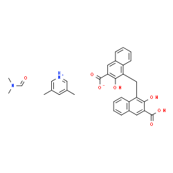 ChemSpider 2D Image | 3,5-Dimethylpyridinium 4-[(3-carboxy-2-hydroxy-1-naphthyl)methyl]-3-hydroxy-2-naphthoate - N,N-dimethylformamide (1:1:1) | C33H32N2O7