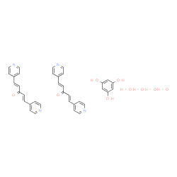 ChemSpider 2D Image | (1E,4E)-1,5-Di(4-pyridinyl)-1,4-pentadien-3-one - 1,3,5-benzenetriol hydrate (2:1:4) | C36H38N4O9