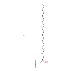 ChemSpider 2D Image | (2S)-3-(Hexadecyloxy)-2-hydroxy-N,N,N-trimethyl-1-propanaminium bromide | C22H48BrNO2