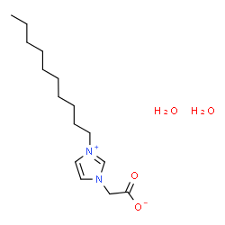 ChemSpider 2D Image | (3-Decyl-1H-imidazol-3-ium-1-yl)acetate dihydrate | C15H30N2O4