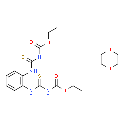 ChemSpider 2D Image | Diethyl (1,2-phenylenedicarbamothioyl)biscarbamate - 1,4-dioxane (1:1) | C18H26N4O6S2