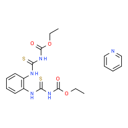 ChemSpider 2D Image | Diethyl (1,2-phenylenedicarbamothioyl)biscarbamate - pyridine (1:1) | C19H23N5O4S2